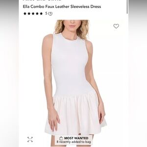 Alice and Olivia
Ella Combo Faux Leather Sleeveless Dress